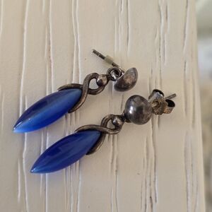 Elegant Blue Drop Earrings